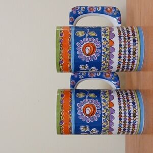 Pier 1 ceramic coffee mugs.